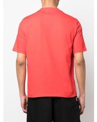 rotes besticktes T-Shirt mit einem Rundhalsausschnitt von Lanvin