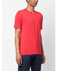 rotes besticktes T-Shirt mit einem Rundhalsausschnitt von Kiton