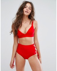 rotes Bikinioberteil von South Beach