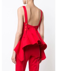 rotes Bustier-Oberteil von Rosie Assoulin