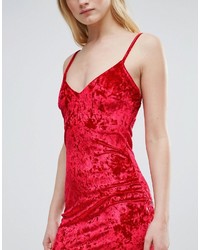 rotes Camisole-Kleid aus Samt von Daisy Street
