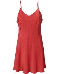 rotes Camisole-Kleid aus Seide