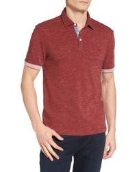 rotes Chambray Polohemd