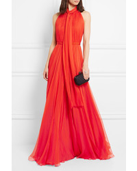 rotes Chiffon Ballkleid von Alexander McQueen