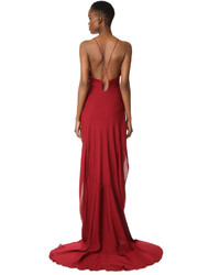 rotes Chiffon Ballkleid von Maiyet