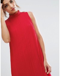 rotes Chiffon schwingendes Kleid von Asos