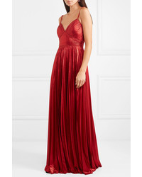 rotes Ballkleid mit Falten von Marchesa Notte