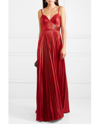 rotes Ballkleid mit Falten von Marchesa Notte