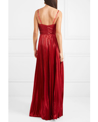 rotes Ballkleid mit Falten von Marchesa Notte