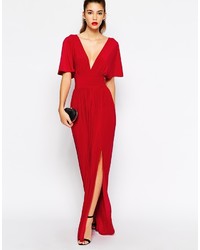 rotes Ballkleid mit Falten von Love