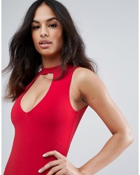 rotes figurbetontes Kleid mit Ausschnitten von New Look