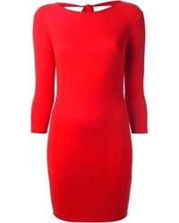 rotes figurbetontes Kleid von Alexander McQueen