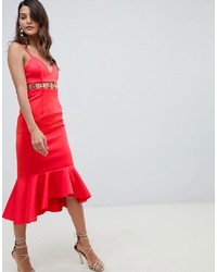 rotes figurbetontes Kleid von ASOS DESIGN