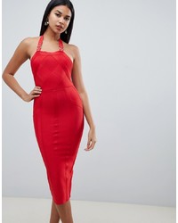 rotes figurbetontes Kleid von ASOS DESIGN