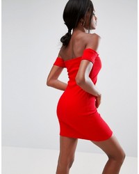 rotes figurbetontes Kleid von Asos