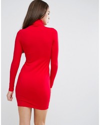 rotes figurbetontes Kleid von Asos