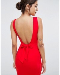 rotes figurbetontes Kleid von Asos