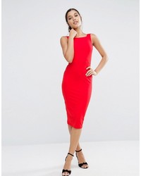 rotes figurbetontes Kleid von Asos