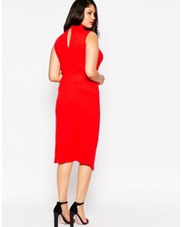 rotes figurbetontes Kleid von Asos