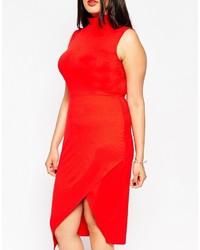 rotes figurbetontes Kleid von Asos