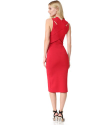 rotes figurbetontes Kleid von Dion Lee