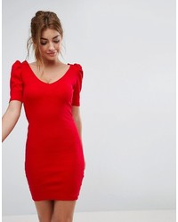 rotes figurbetontes Kleid von Asos