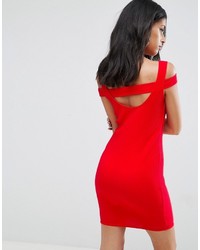 rotes figurbetontes Kleid von Asos