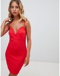 rotes figurbetontes Kleid von New Look