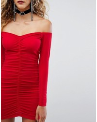 rotes figurbetontes Kleid von Motel