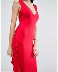 rotes figurbetontes Kleid von Asos