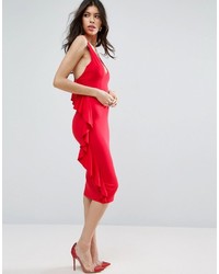 rotes figurbetontes Kleid von Asos