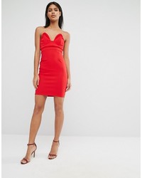 rotes figurbetontes Kleid von Daisy Street