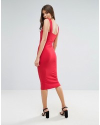 rotes figurbetontes Kleid von Asos