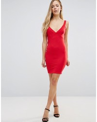 rotes figurbetontes Kleid von Daisy Street