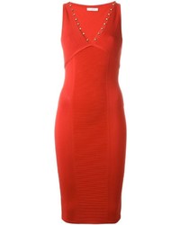 rotes figurbetontes Kleid von Versace