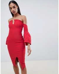 rotes figurbetontes Kleid von Vesper