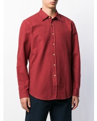 rotes Flanell Langarmhemd von Portuguese Flannel