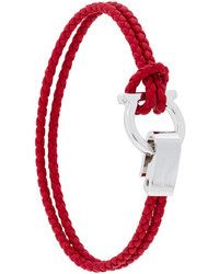 rotes geflochtenes Armband von Salvatore Ferragamo