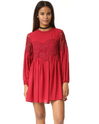 rotes geflochtenes Spitzekleid von Endless Rose