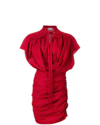 rotes gepunktetes gerade geschnittenes Kleid von Magda Butrym