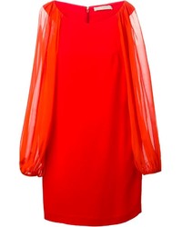 rotes gerade geschnittenes Kleid aus Chiffon von Amen