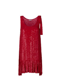 rotes gerade geschnittenes Kleid aus Pailletten von P.A.R.O.S.H.