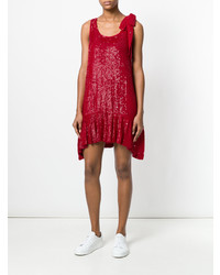 rotes gerade geschnittenes Kleid aus Pailletten von P.A.R.O.S.H.