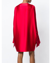 rotes gerade geschnittenes Kleid aus Satin von Gianluca Capannolo