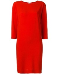 rotes gerade geschnittenes Kleid aus Seide von M Missoni