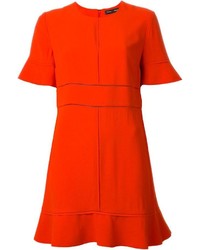 rotes gerade geschnittenes Kleid aus Seide von Proenza Schouler