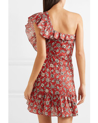 rotes gerade geschnittenes Kleid mit Paisley-Muster von Isabel Marant Etoile