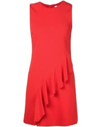rotes gerade geschnittenes Kleid mit Rüschen von A.L.C.