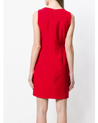 rotes gerade geschnittenes Kleid mit Rüschen von Blugirl