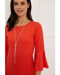 rotes gerade geschnittenes Kleid von Lipsy